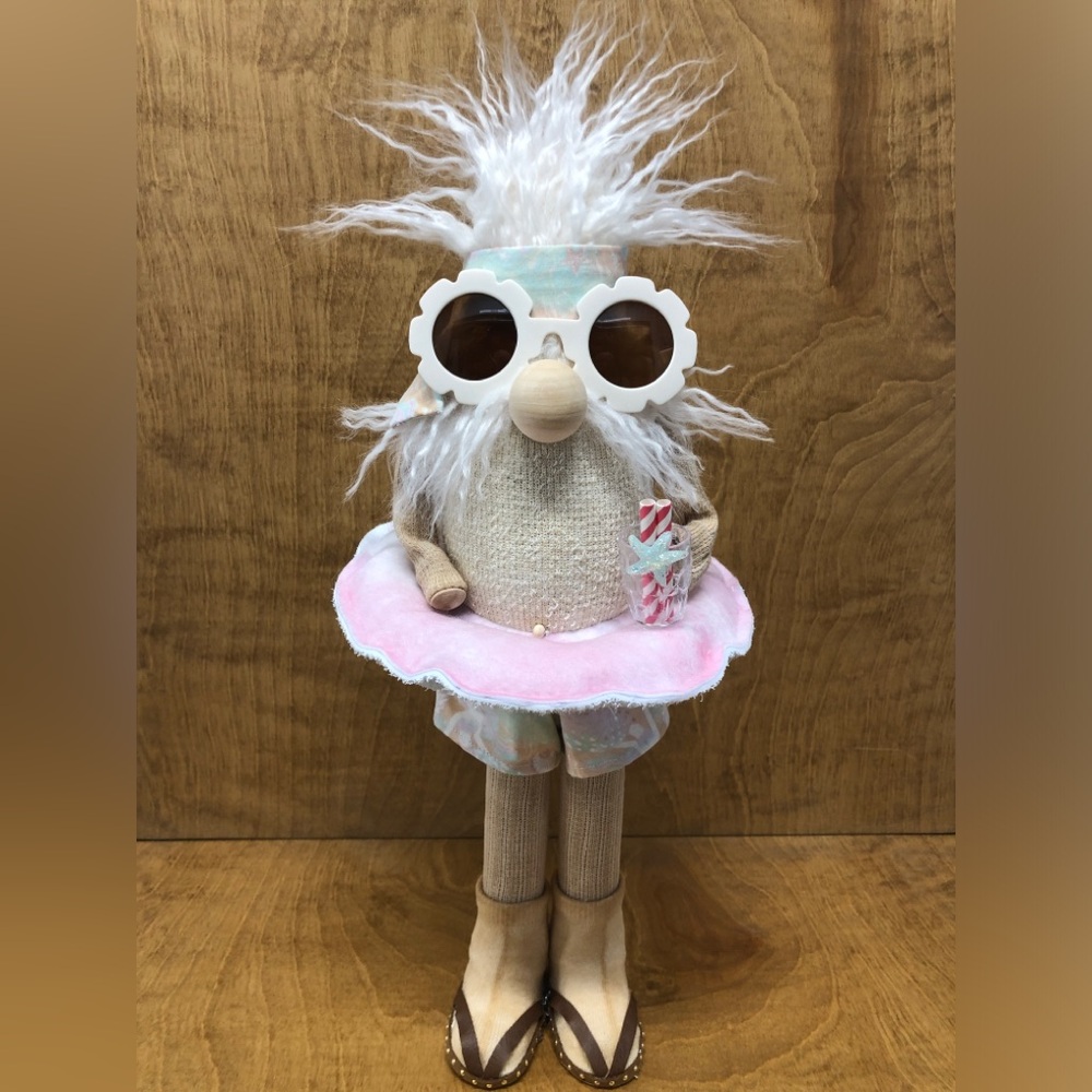 Beach Babe Gnome Inner Tube Float Coffee Sunglasses Tall Sandals Gift Summer